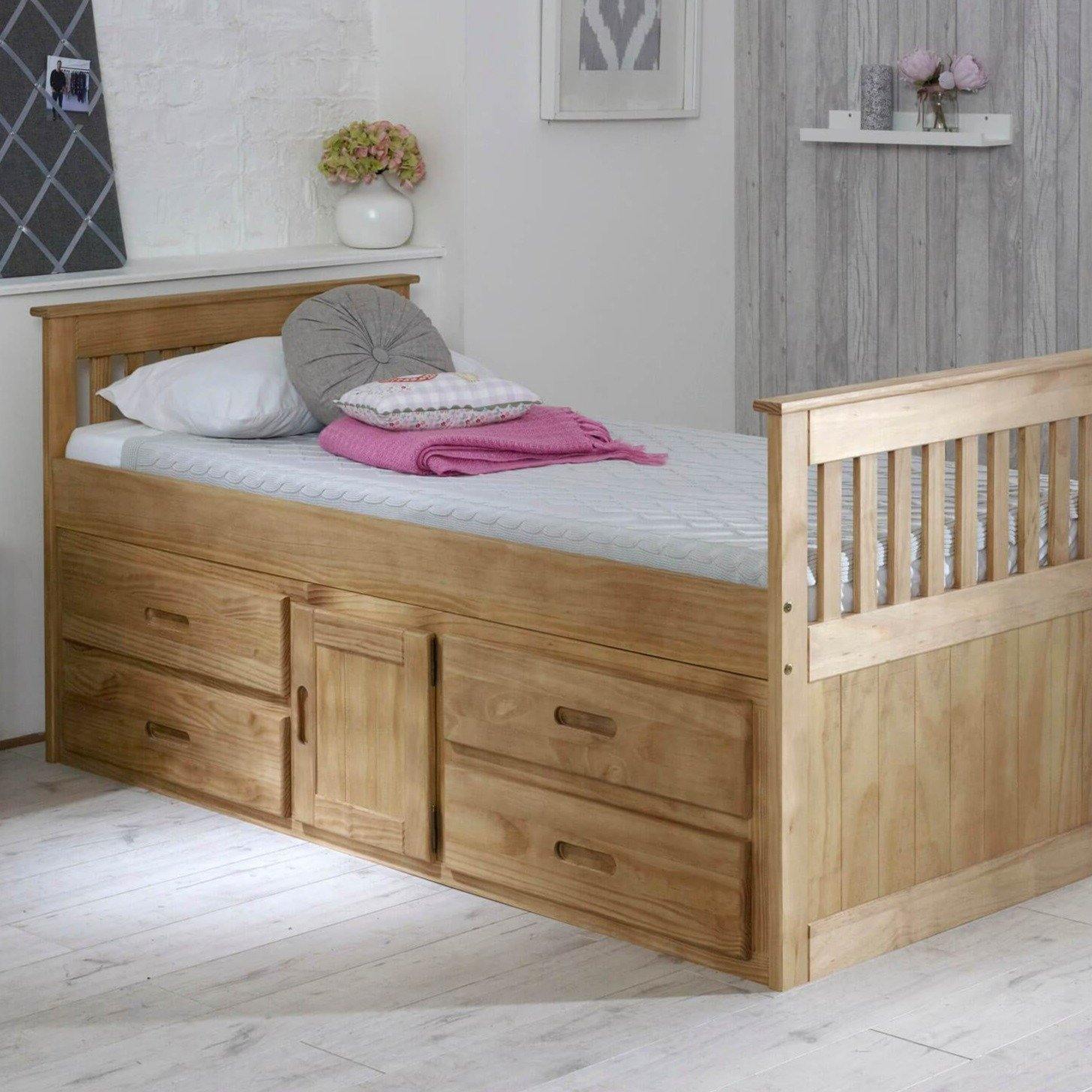 Single fashion cabin bed with storage