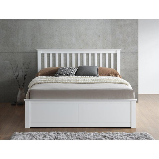 Malmo White Ottoman bed