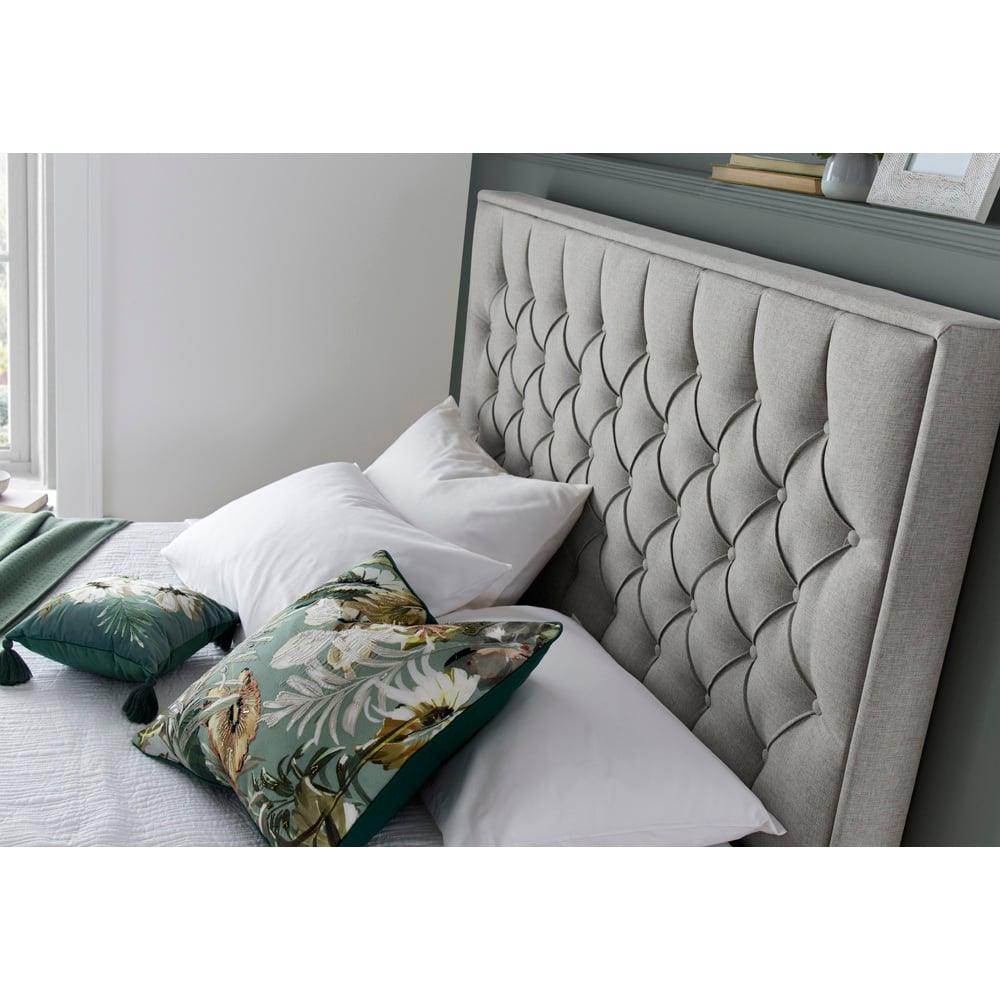 The Wilson Grey Fabric Ottoman Bed