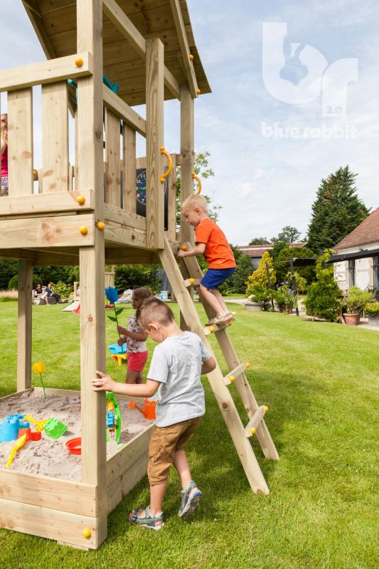 3. 'PAGODA' (largest platform) with Slide, Sandpit & 2x Entries - Millie & Jones