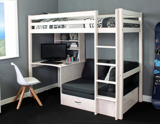 The Hit High Sleeper with Desk & Sofa Bed