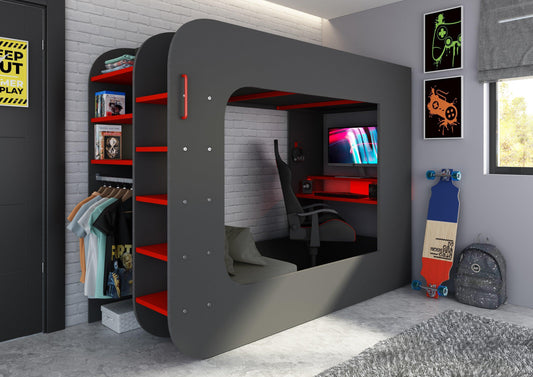 The Loft Pod Gaming Single Bed - Millie & Jones