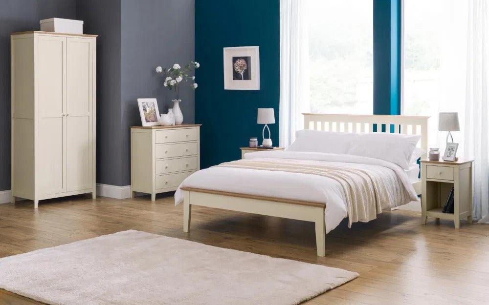 The Keswick Ivory/Oak Shaker Bed