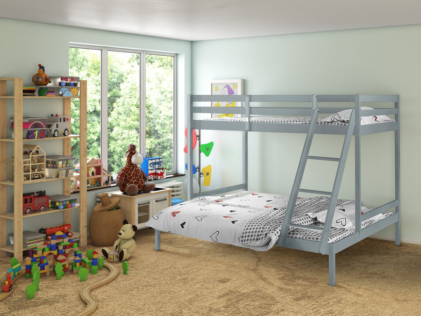 Alexa Bunk Bed with Single over Double - Millie & Jones