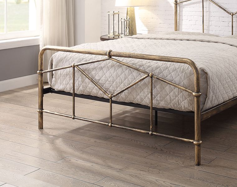 Axton Double Metal Bed - Black or Antique Bronze - Millie & Jones