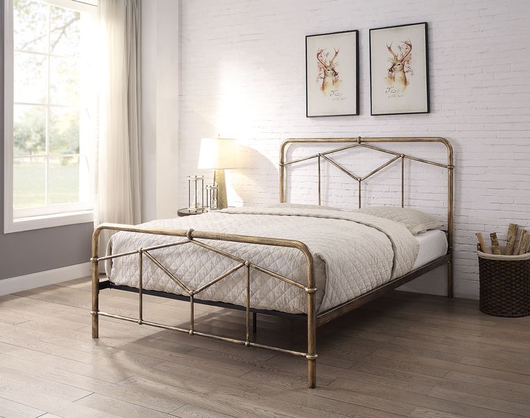 Axton Double Metal Bed in Black or Antique Bronze Millie & Jones