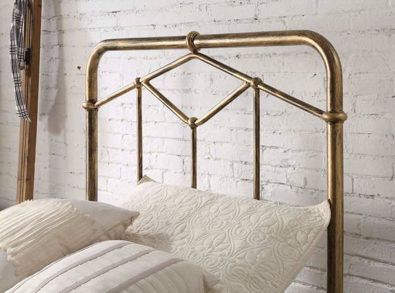 Axton Single Metal Bed - Black or Antique Bronze - Millie & Jones