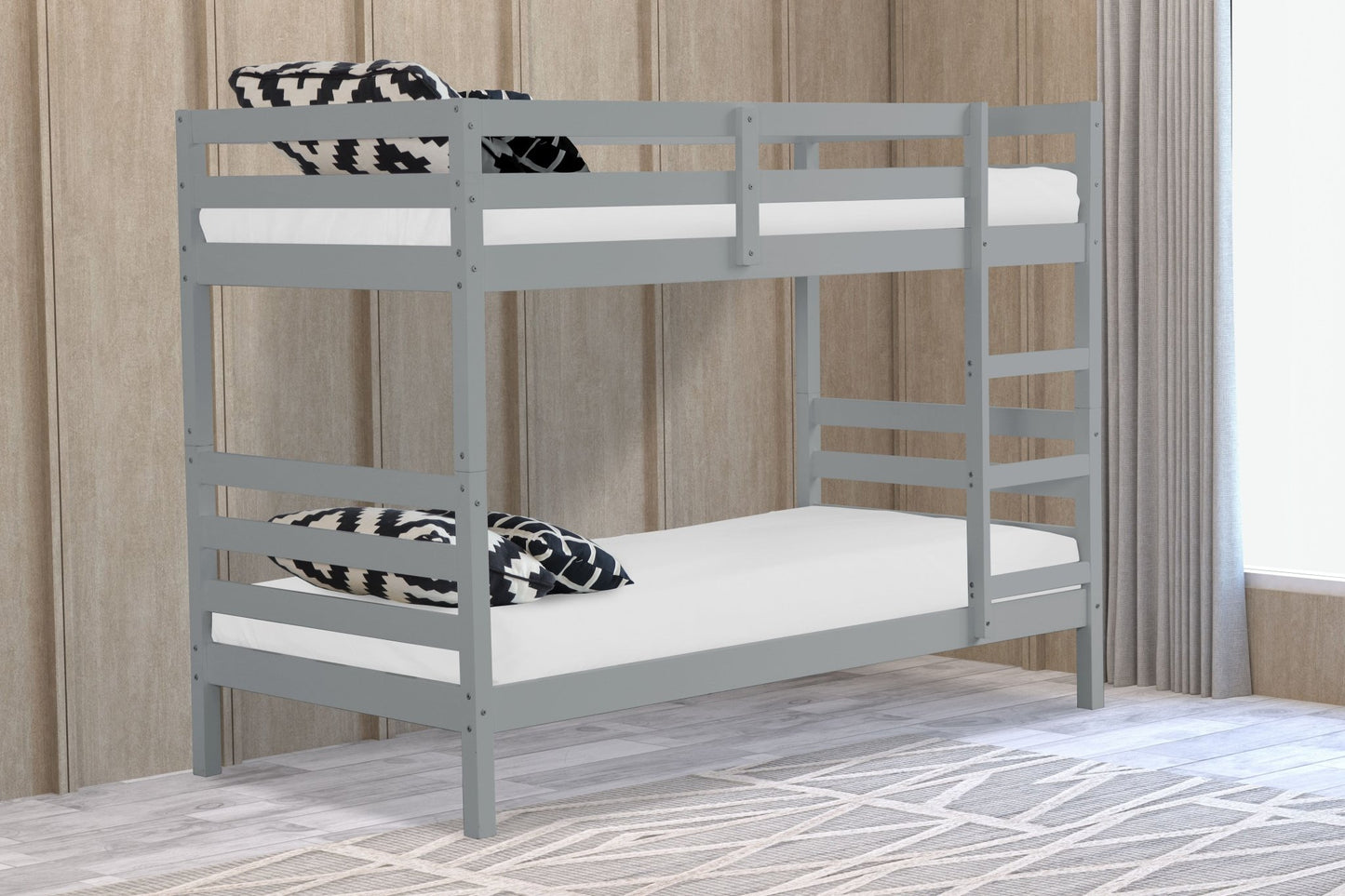 Bailey Wooden Bunk Bed - White or Grey - Millie & Jones