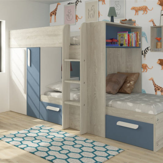 Barca Bunk Beds with Storage, Drawers, Wardrobe & Shelves - Millie & Jones