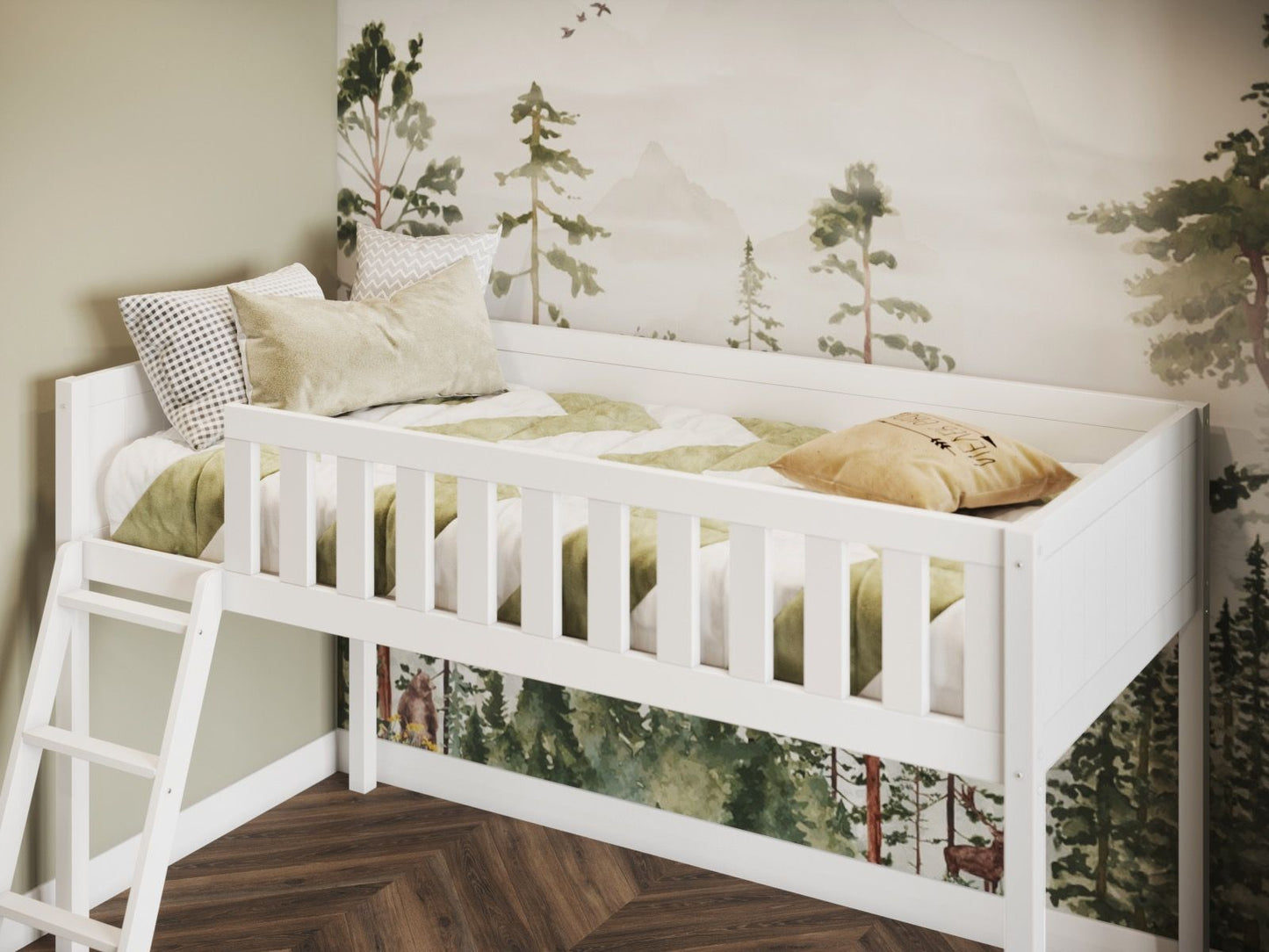 The Bea Midsleeper Wooden Cabin Bed