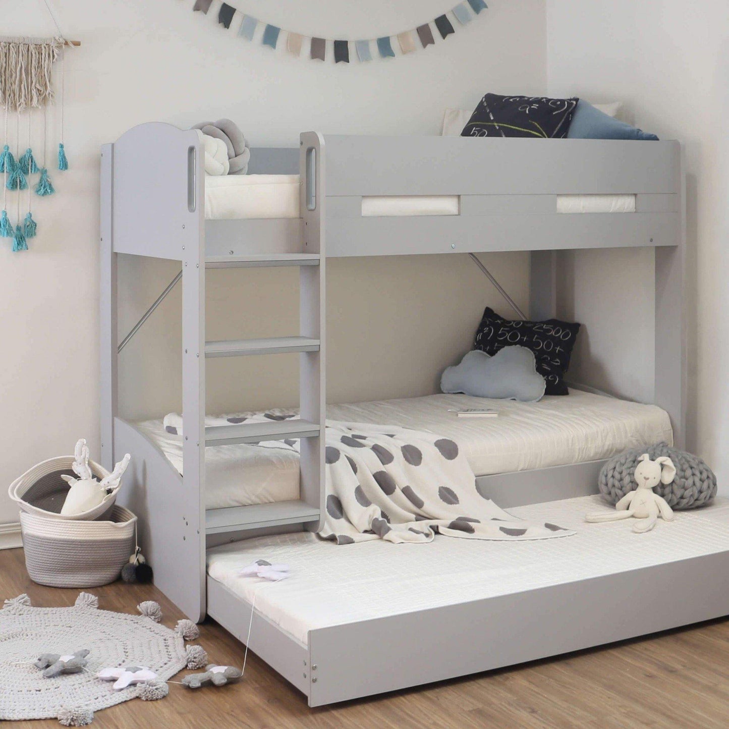 Billie Bunk Bed with Trundle Guest Bed - Millie & Jones