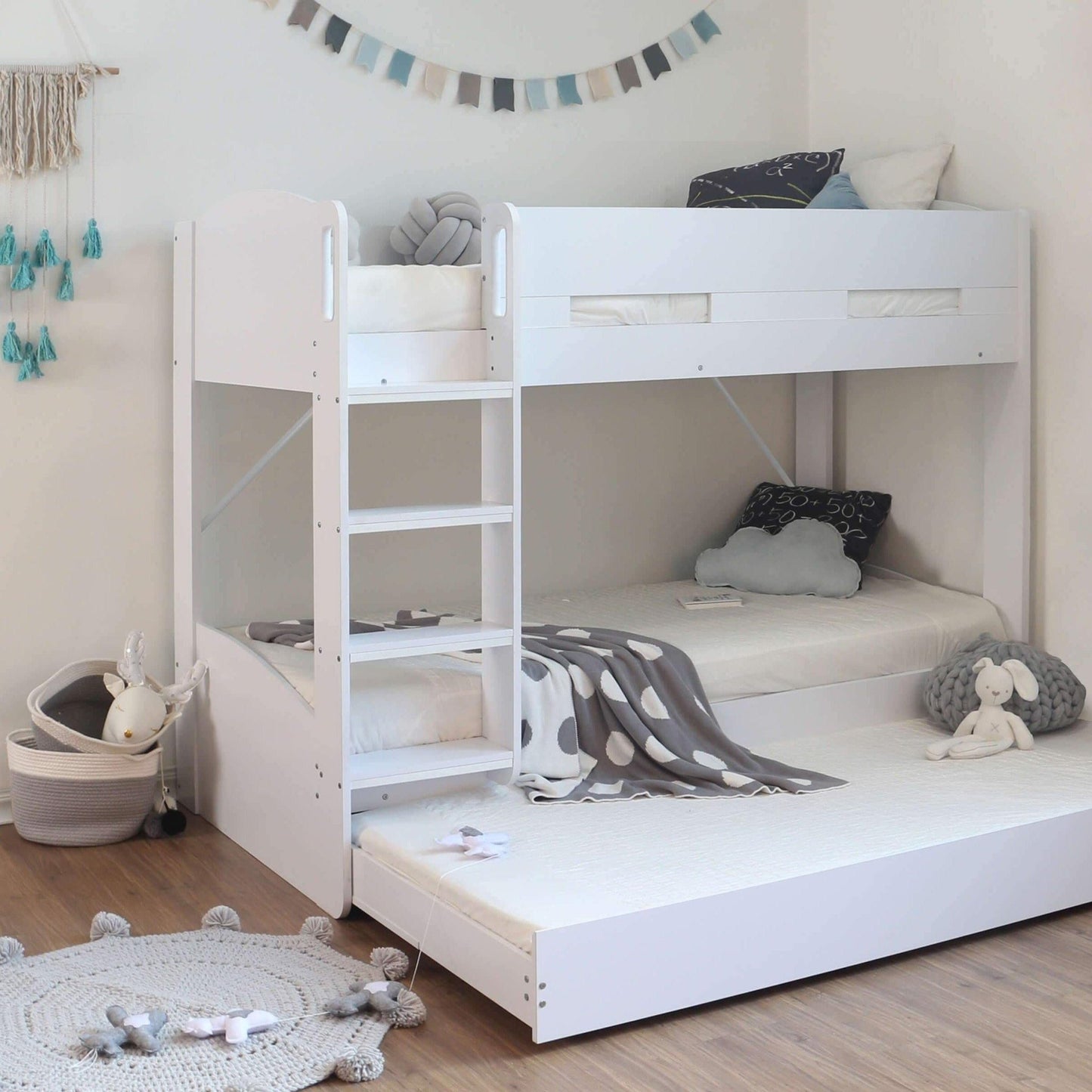 Billie Bunk Bed with Trundle Guest Bed - Millie & Jones