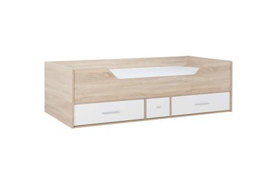 Camden Single White and Oak Wooden Cabin Bed - Millie & Jones