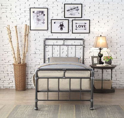 Cilcain Metal Single Bed - Antique Bronze or Black/Silver - Millie & Jones