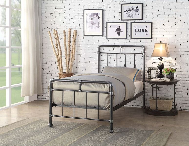 Cilcain Metal Single Bed - Antique Bronze or Black/Silver - Millie & Jones