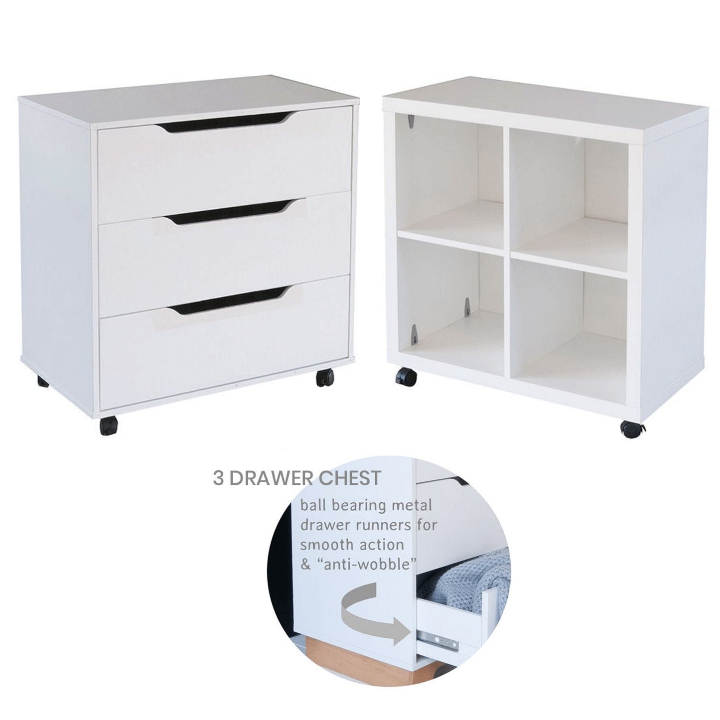 Classic Beech High Sleeper Bed with Desk and Optional Storage - Drawer Chest and Bookcase on Castors, featuring wide desk and versatile storage options.