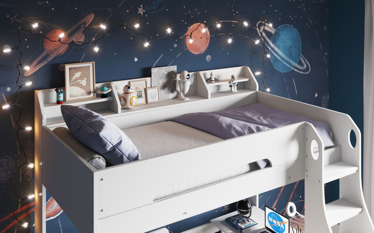 Cosmic L Shaped Triple Bunk Bed