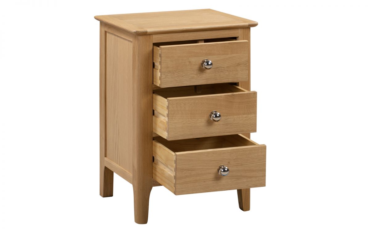 Cotswold 3 Drawer Bedside Table - Millie & Jones