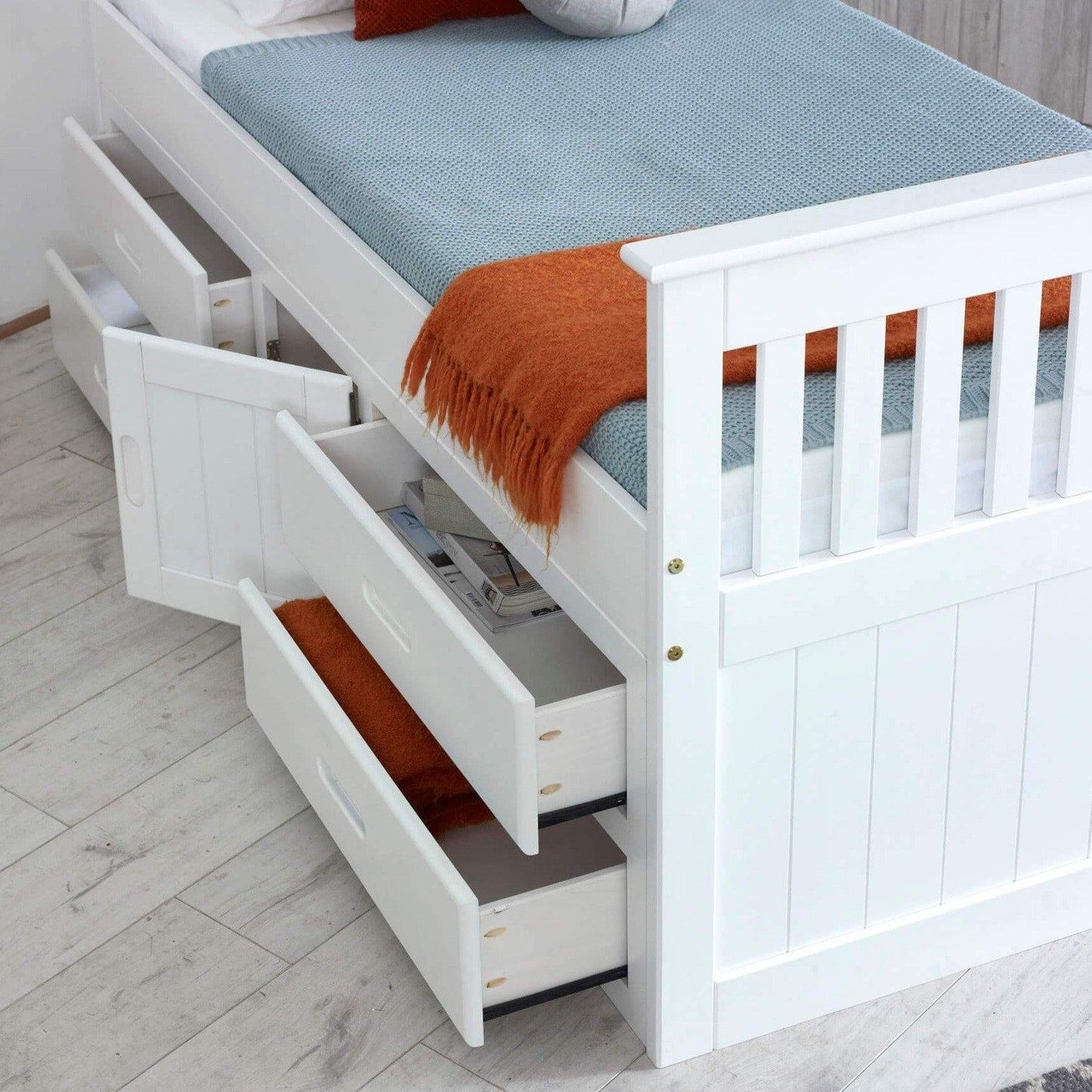 Emily Single Cabin Bed for kids with Storage Underneath - Millie & Jones