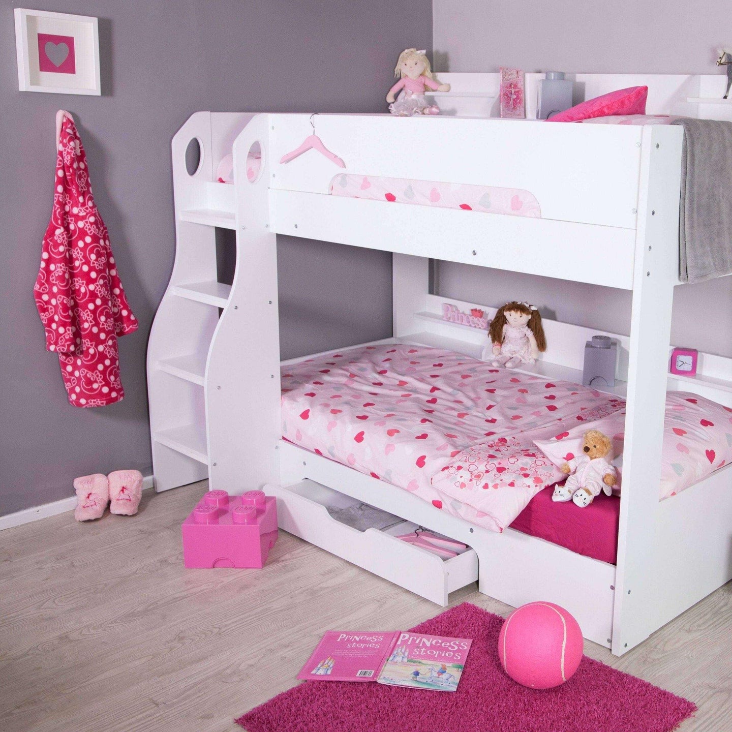 Flair - Flick Bunk Bed with Storage Drawer & Shelves - Millie & Jones