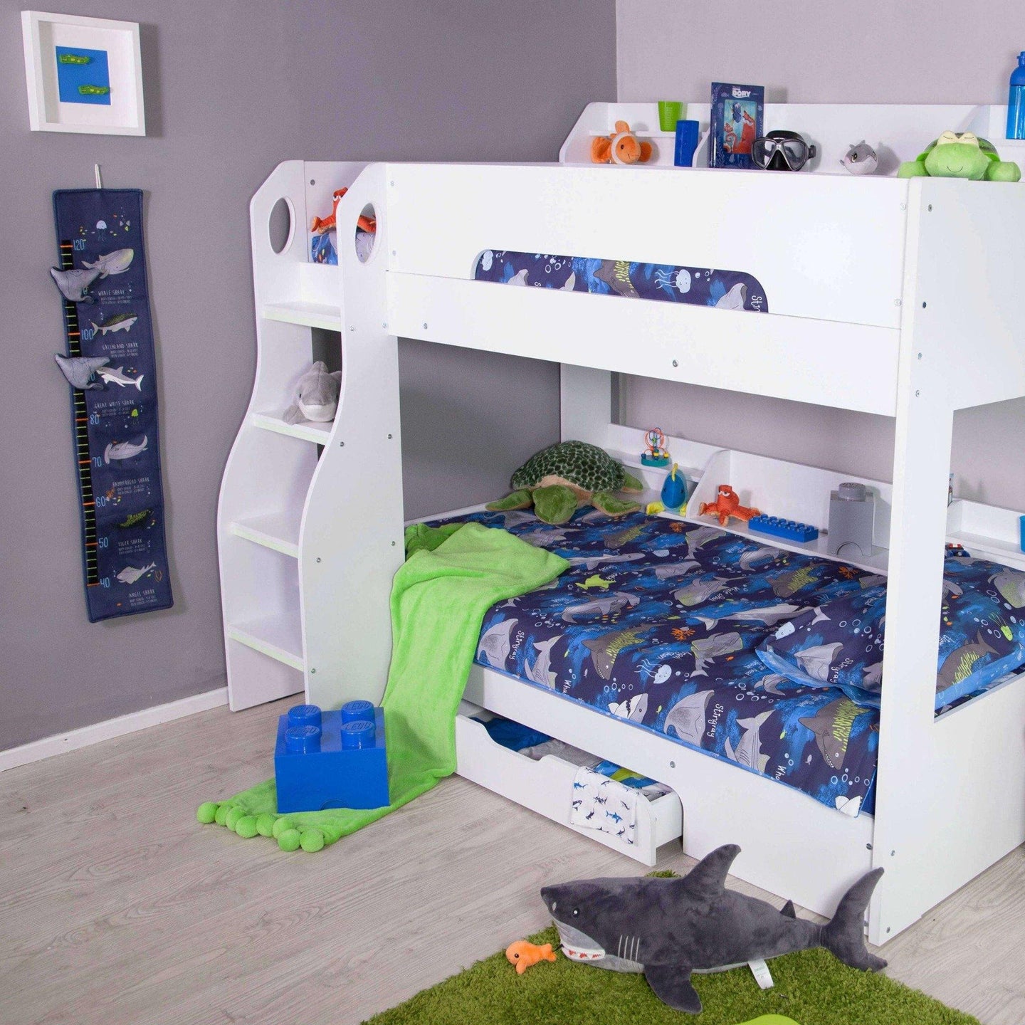 Flair - Flick Bunk Bed with Storage Drawer & Shelves - Millie & Jones