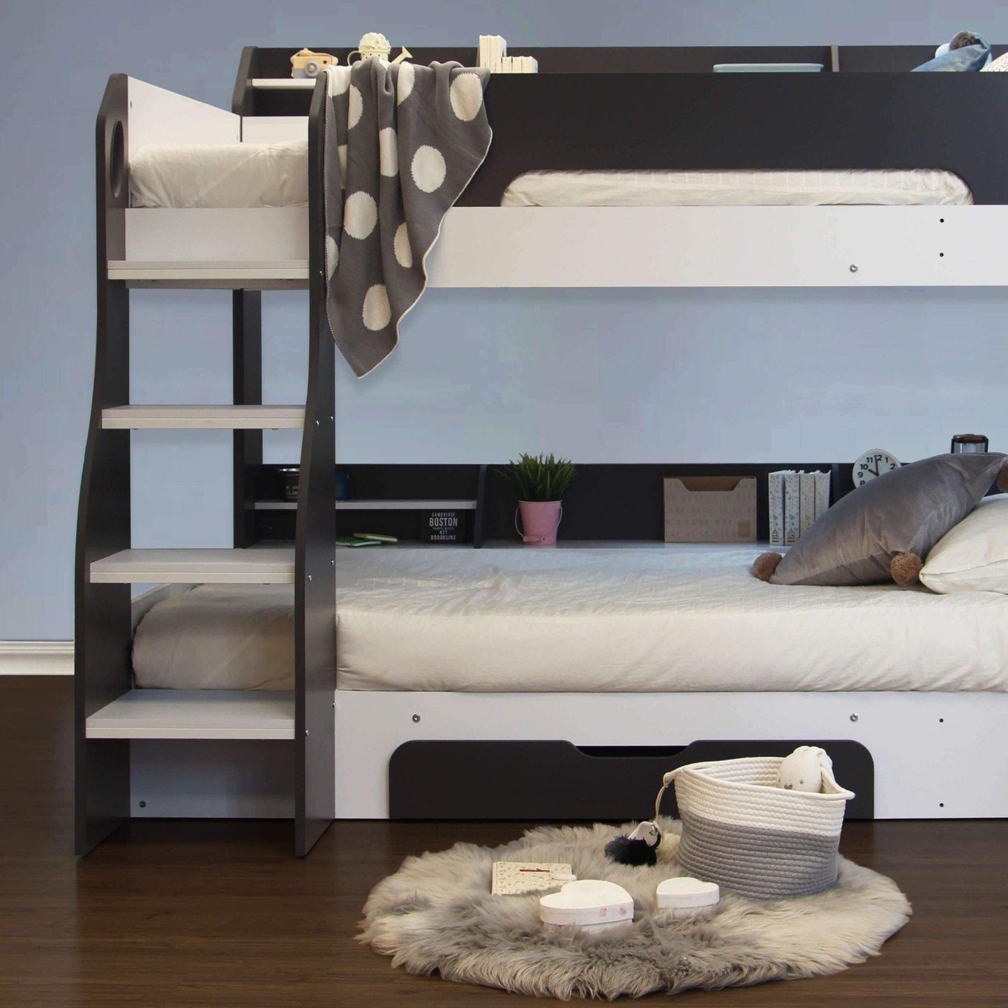 Flair - Flick Bunk Bed with Storage Drawer & Shelves - Millie & Jones