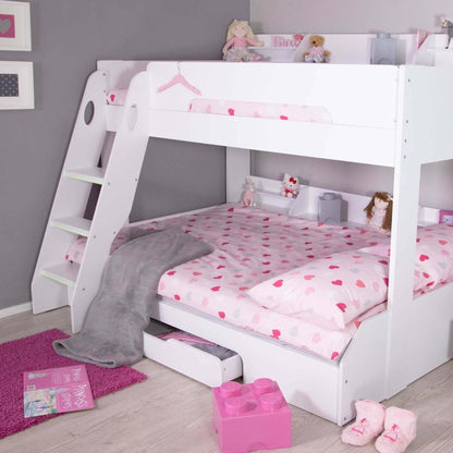 Flair - Flick Triple Bunk Bed with Storage Shelves & Drawer - Millie & Jones