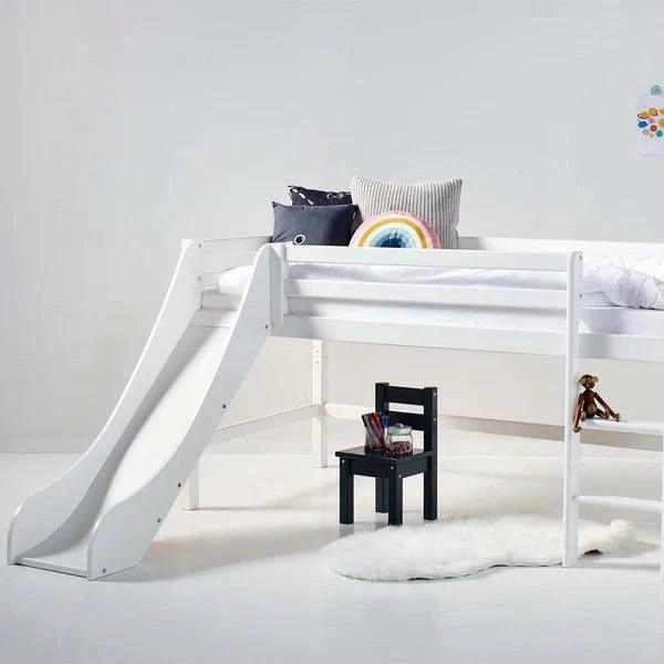 ECO Dream mid sleeper bed with slide for children, compact and fun design by Hoppekids.