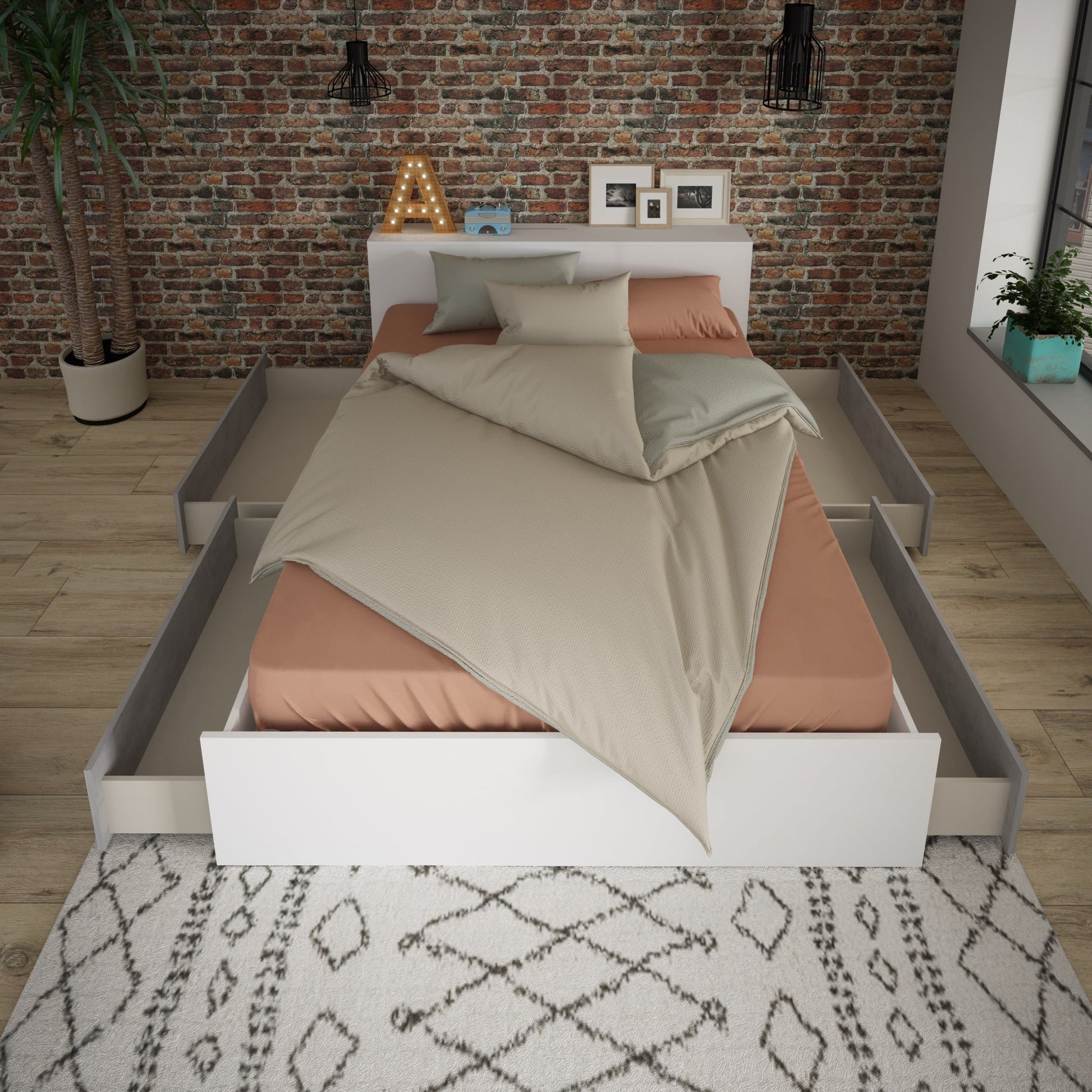 Jazz Double bed - With Colour Options - Millie & Jones