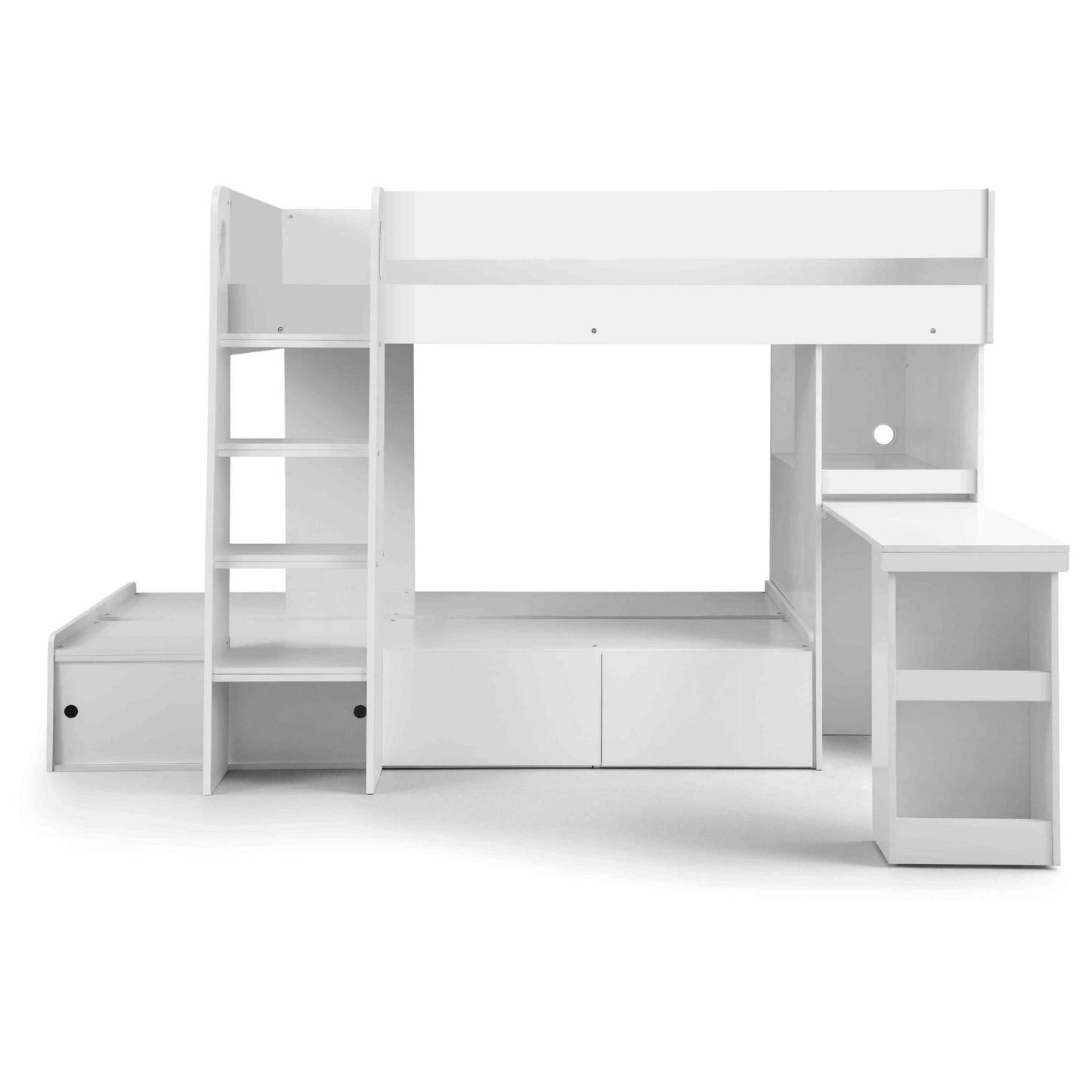 Julian Bowen Eclipse Bunk Bed with a Desk & Storage Drawers - Millie & Jones