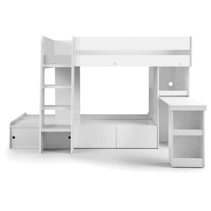 Julian Bowen Eclipse Bunk Bed with a Desk & Storage Drawers - Millie & Jones