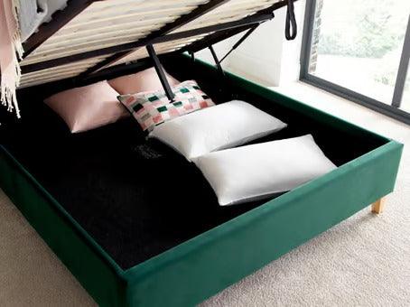 The Kingham Green Ottoman Bed