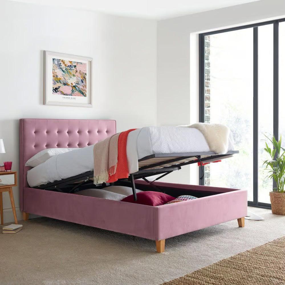 The Kingham Pink Ottoman Bed