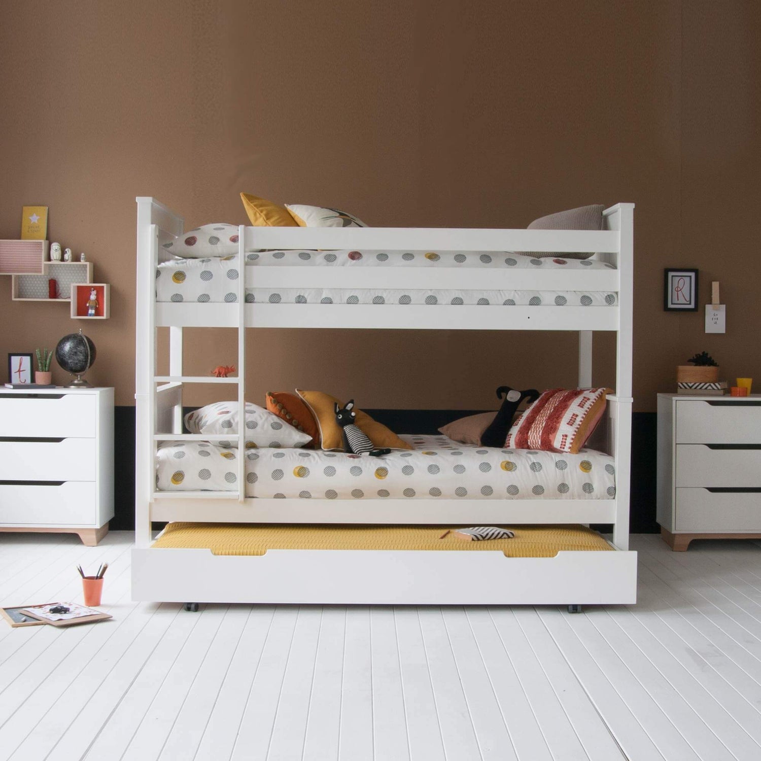 Classic Beech Detachable Bunk Beds with optional Trundle - Millie & Jones