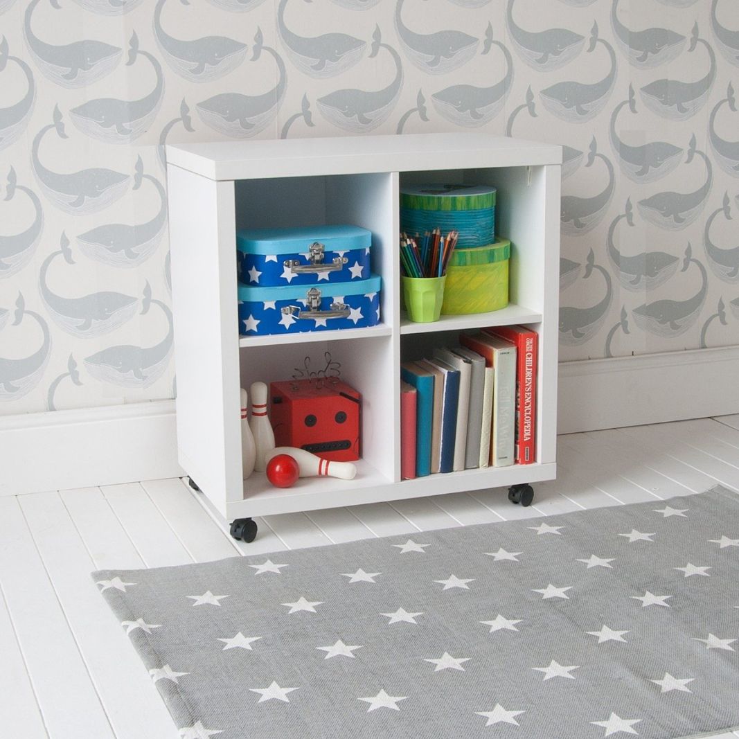 Little Folks - CUBIX Mid Sleeper with Chest of Drawers, Bookcase & Desk in Pure White - Millie & Jones