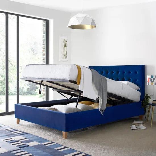 The Kingham Blue Ottoman Bed