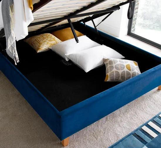 The Kingham Blue Ottoman Bed