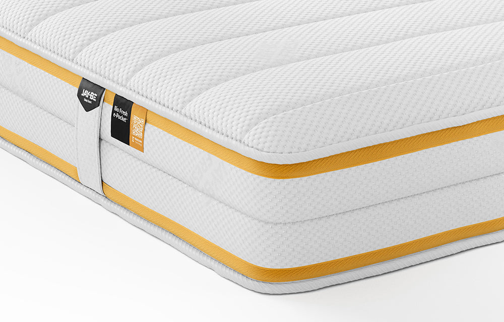 Jay-Be Bio Fresh Hybrid 2000 e-Pocket single mattress with eco-friendly materials and breathable design.