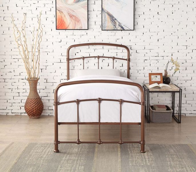 Mostyn Single Metal Bed - Antique Bronze or Shining Rose - Millie & Jones