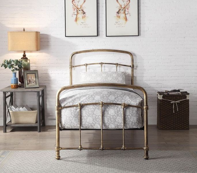 Mostyn Single Metal Bed - Antique Bronze or Shining Rose - Millie & Jones