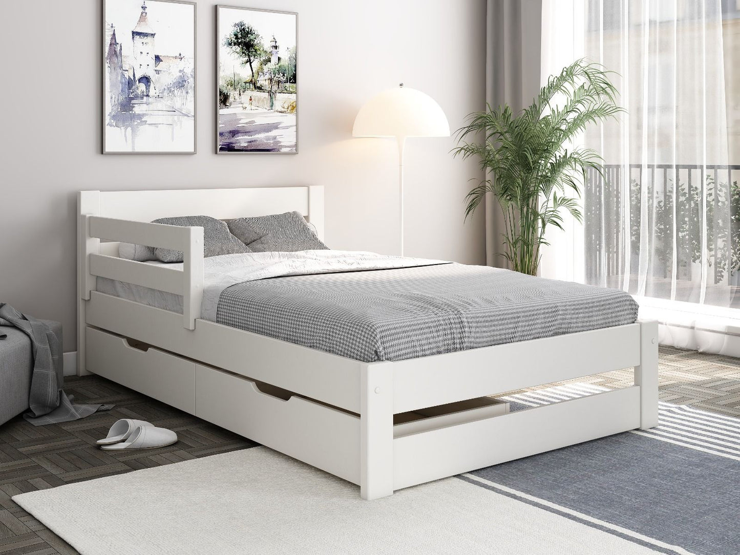 Noomi Tera Solid Wood Small Double Bed