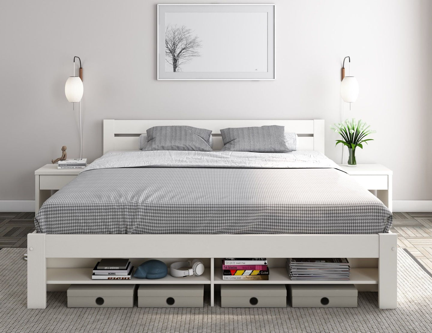 Noomi Pradis Double Bed With Storage - Millie & Jones