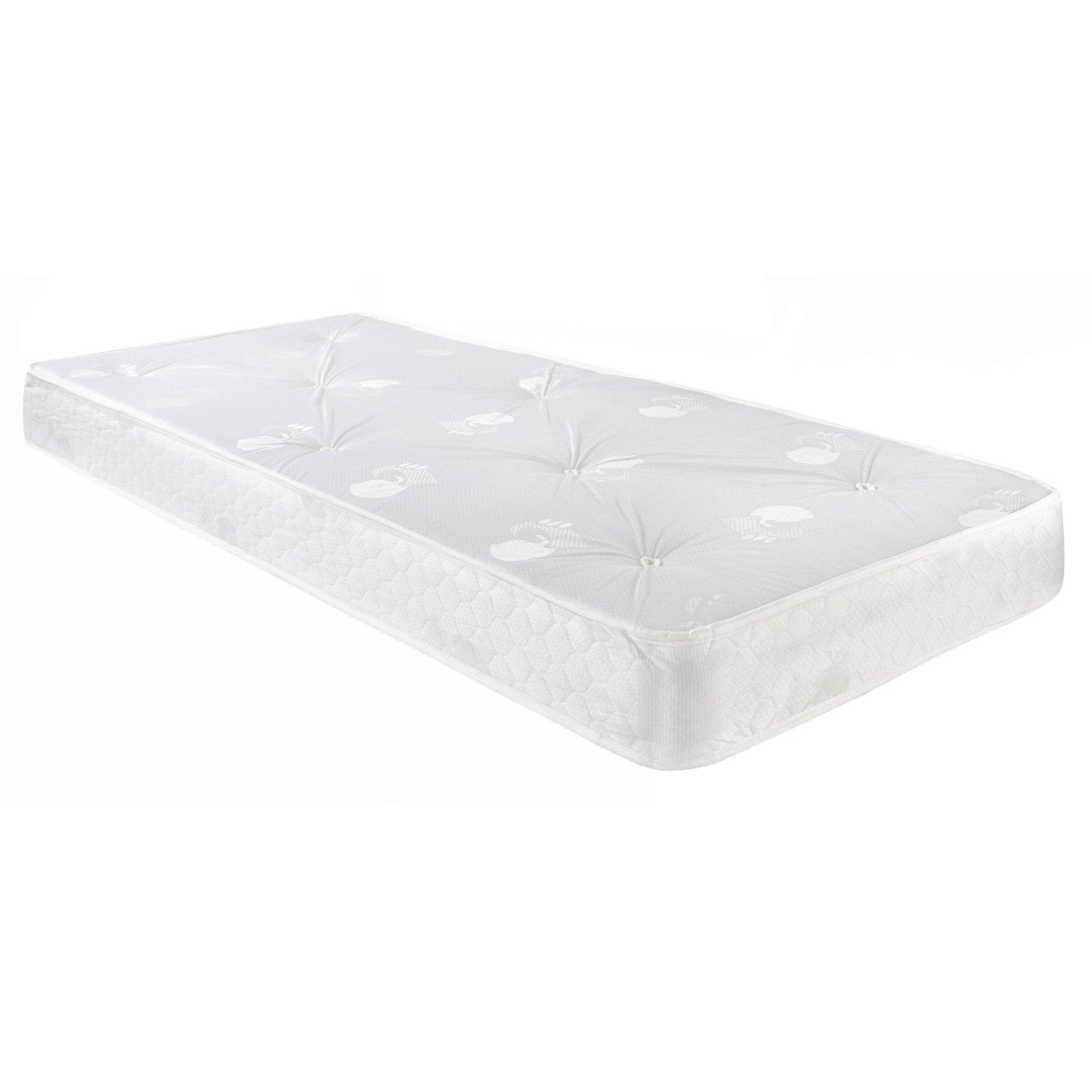 Premium pocket sprung single mattress with non-allergenic cover, handmade in Yorkshire.