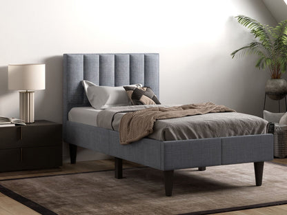 Riverside Linen Fabric Bed Grey - Millie & Jones