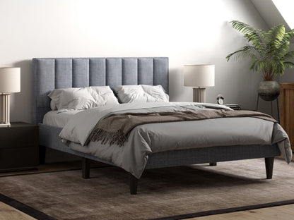 Riverside Linen Fabric Bed Grey - Millie & Jones