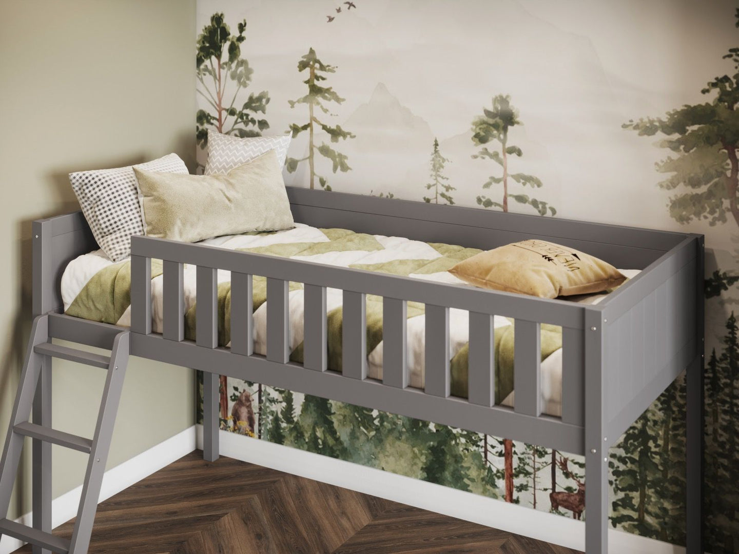 The Bea Midsleeper Wooden Cabin Bed