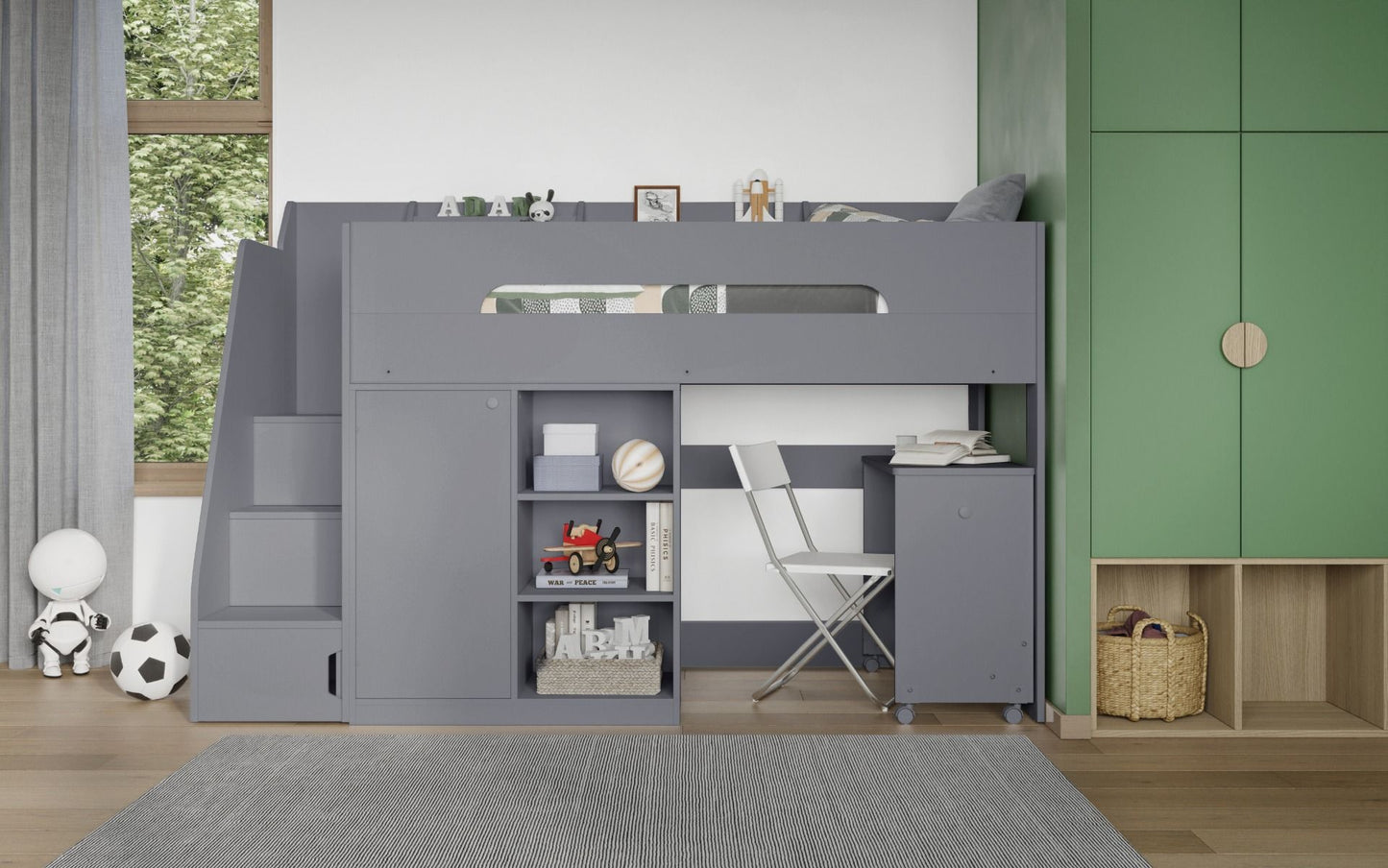 Stepaside Staircase High Sleeper Workstation