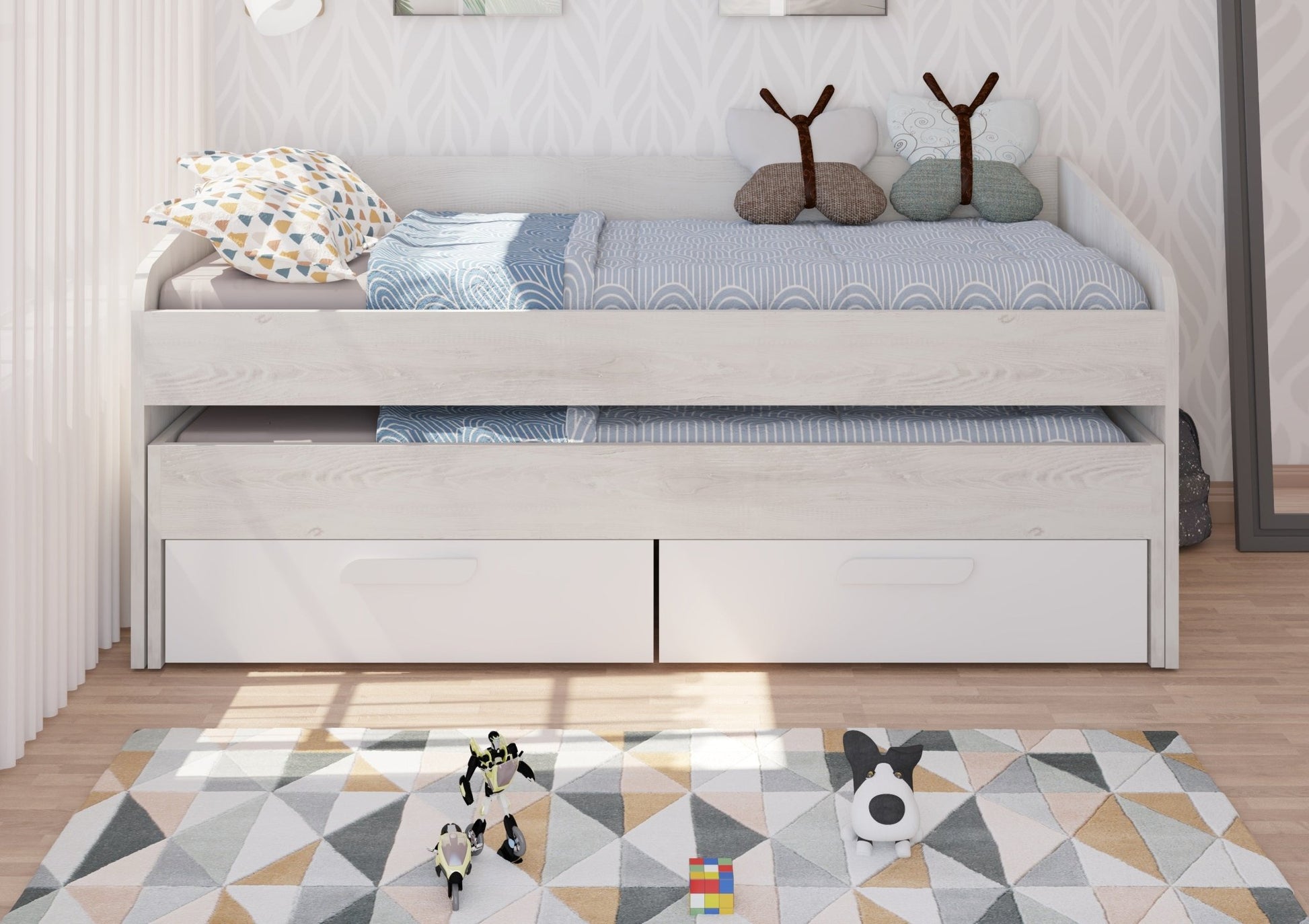 Terrassa Daybed with Storage Drawers and Pull Out Bed - Millie & Jones