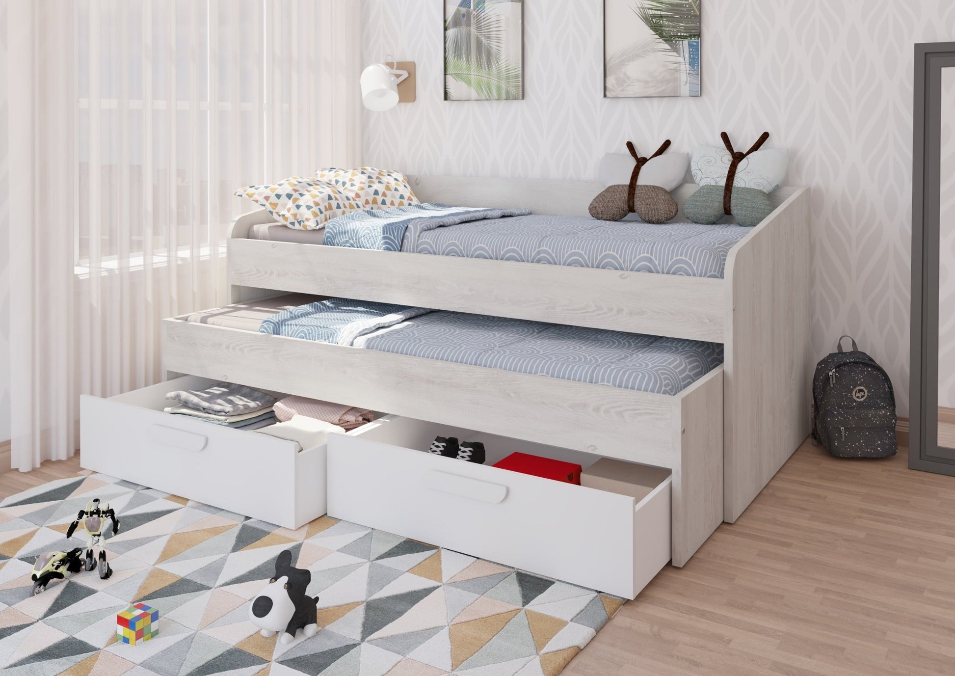 Terrassa Daybed with Storage Drawers and Pull Out Bed - Millie & Jones