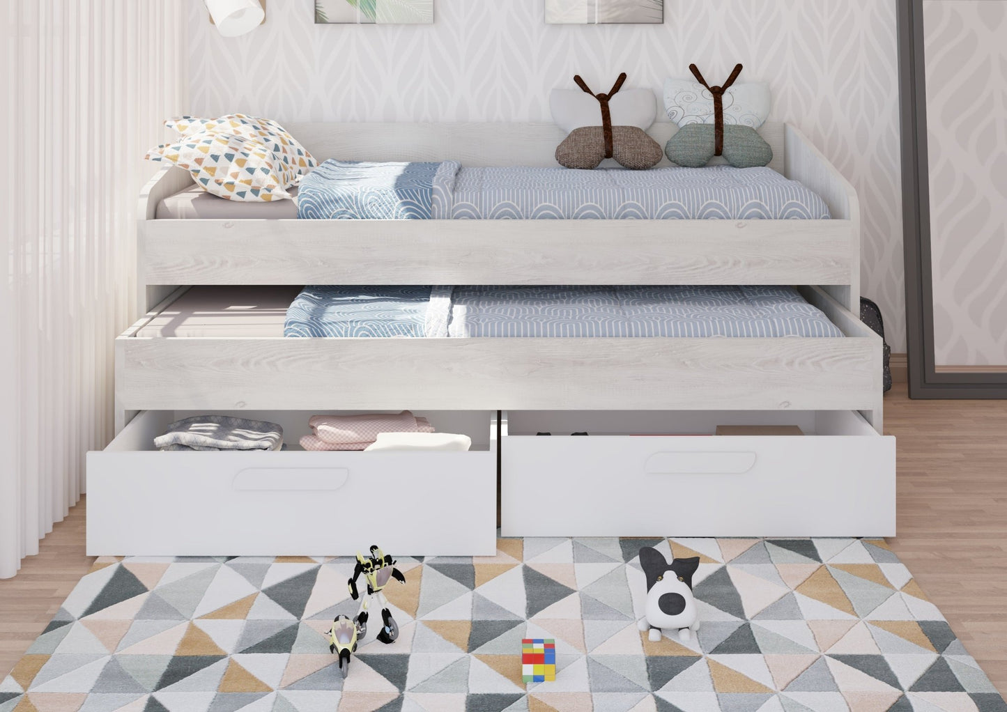 Terrassa Daybed with Storage Drawers and Pull Out Bed - Millie & Jones